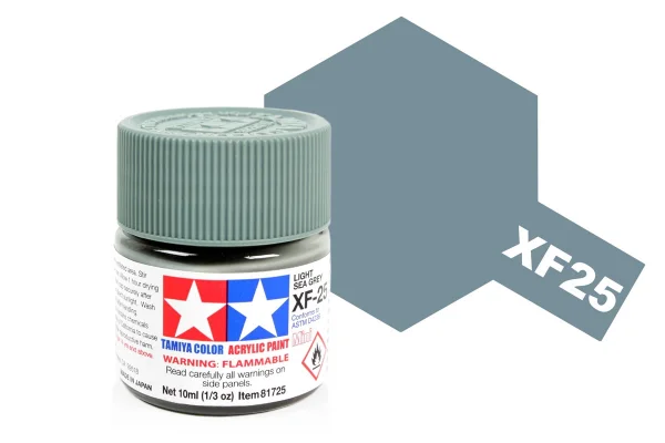 Tamiya Acrylic Mini Paints XF-25 Light Sea Grey