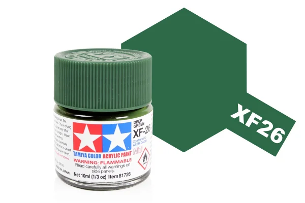 Tamiya Acrylic Mini Paints XF-26 Deep Green