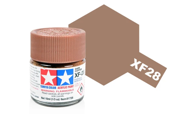 Tamiya Acrylic Mini Paints XF-28 Dark Copper