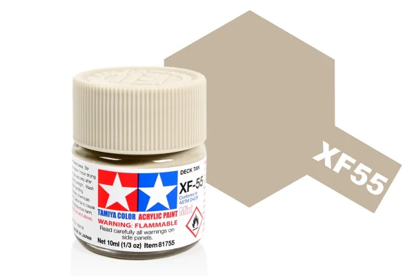 Tamiya Acrylic Mini Paints XF-55 Deck Tan