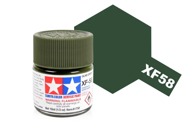 Tamiya Acrylic Mini Paints XF-58 Olive Green