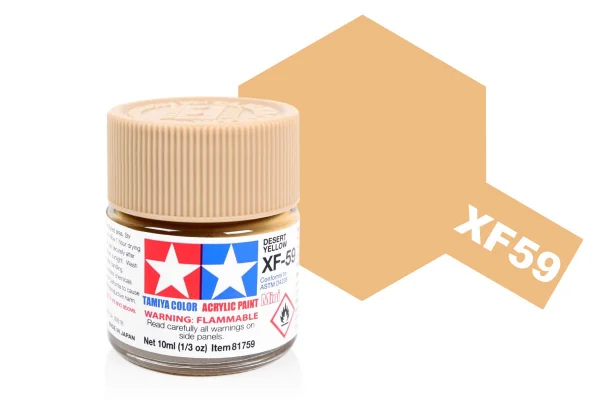 Tamiya Acrylic Mini Paints XF-59 Desert Yellow