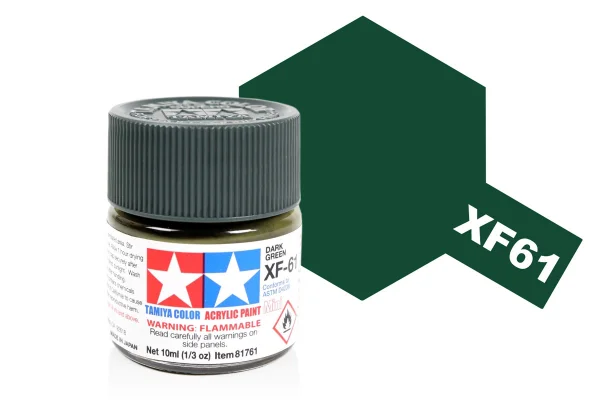 Tamiya Acrylic Mini Paints XF-61 Dark Green