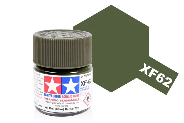 Tamiya Acrylic Mini Paints XF-62 Olive Drab