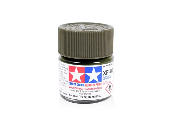 Tamiya Acrylic Mini Paints XF-62 Olive Drab