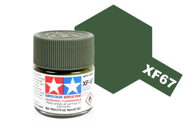 Tamiya Acrylic Mini Paints XF-67 Nato Green