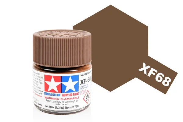 Tamiya Acrylic Mini Paints XF-68 Nato Brown
