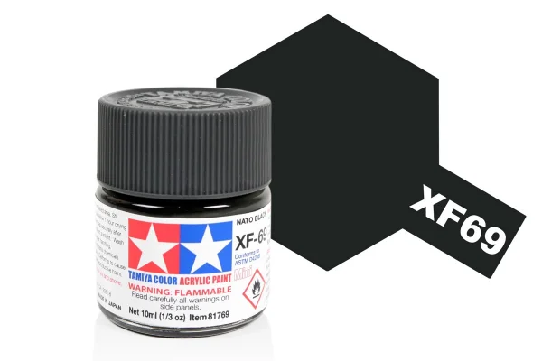 Tamiya Acrylic Mini Paints XF-69 Nato Black