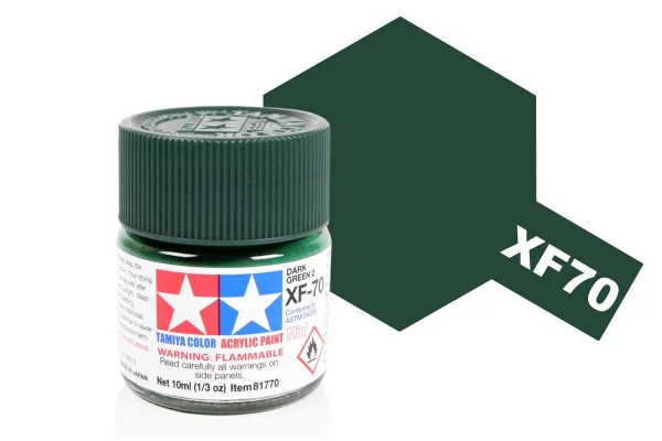 Tamiya Acrylic Mini Paints XF-70 Dark Green 2