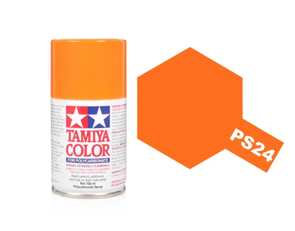 Tamiya Lexan Spray Paint - PS-24 Fluroescent Orange