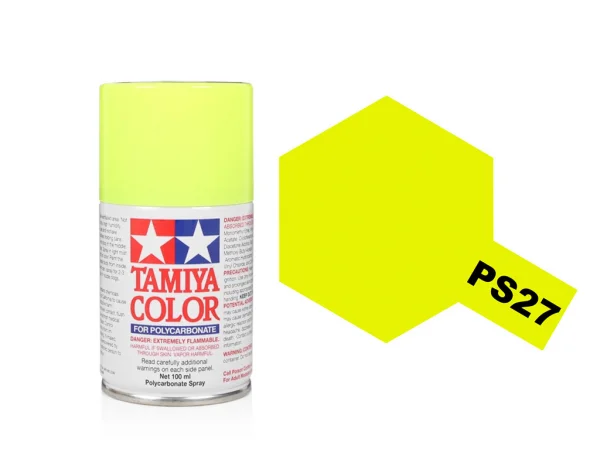 Tamiya Lexan Spray Paint - PS-27 Fluroescent Yellow