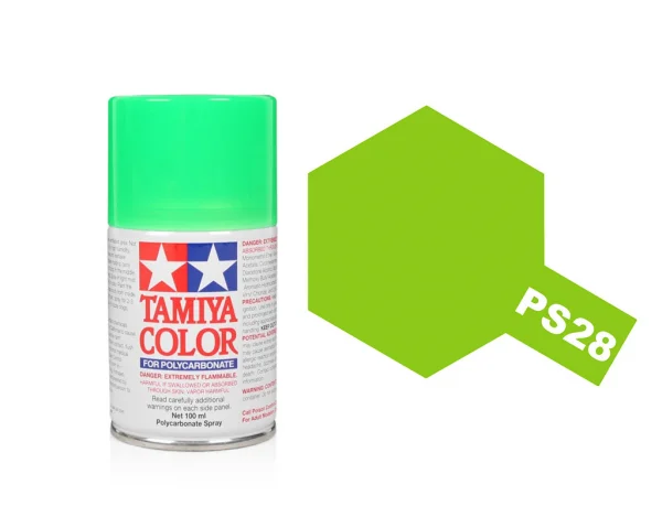 Tamiya Lexan Spray Paint - PS-28 Fluroescent Green