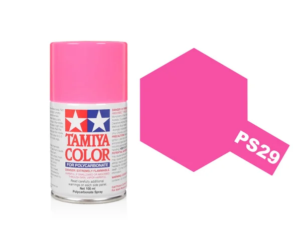 Tamiya Lexan Spray Paint - PS-29 Fluroescent Pink