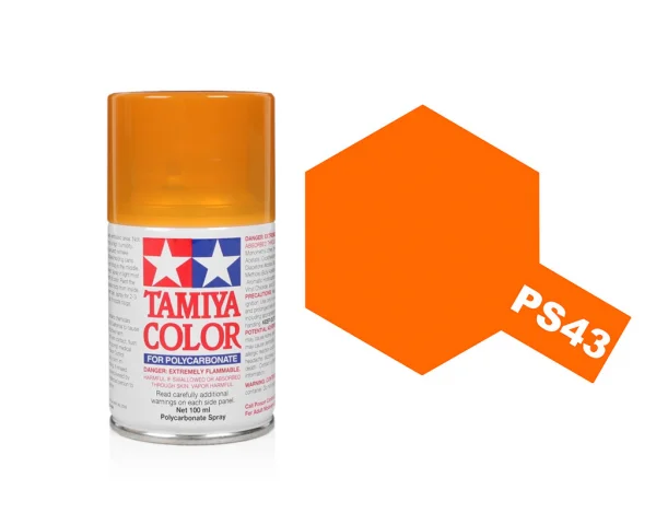 Tamiya Lexan Spray Paint - PS-43 Translucent Orange