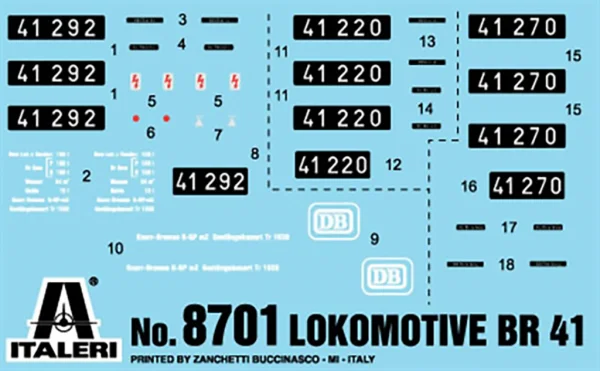Italeri Mherzwecklokomotive Baurehine 41