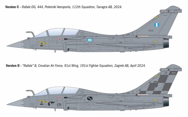 Italeri Rafale B Two-Seat French Fighter Aircraft