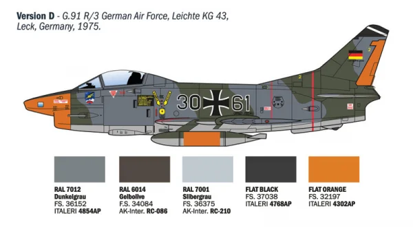 Italeri 1/48 G.91 R1/R3 Gina — image 3 of 12