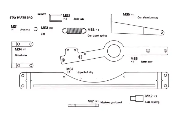 Tamiya Stay Parts Bag For 56009