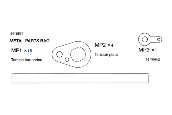 Tamiya Metal Parts Bag For 56009