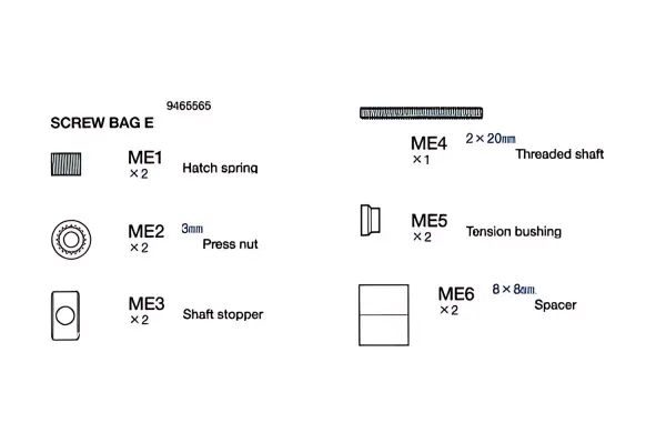 Tamiya Screw Bag E For 56009