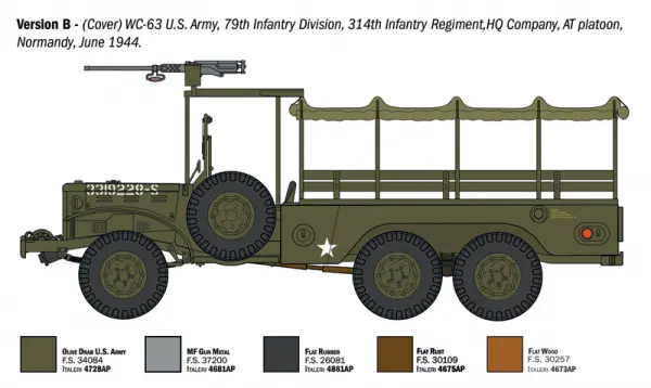 Italeri Dodge WC62 1 ½ t 6x6 Truck — image 2 of 19