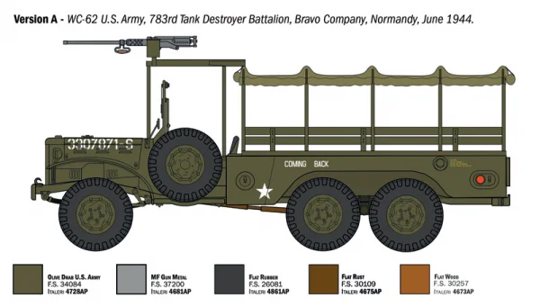 Italeri Dodge WC62 1 ½ t 6x6 Truck — image 7 of 16