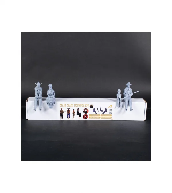 Set of 4 Wild West 1:12 Stagecoach Figures for AL20345 — image 4 of 23