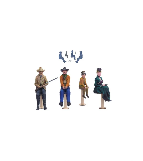 Set of 4 Wild West 1:12 Stagecoach Figures for AL20345 — image 22 of 23