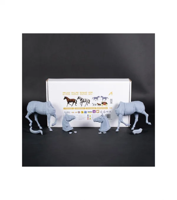 Set of 2 Wild West 1:12 Stagecoach Horses for AL20345 — image 5 of 11