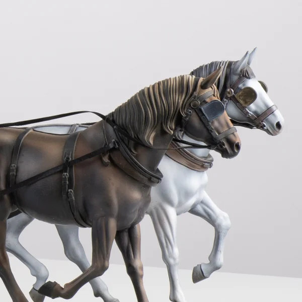 Set of 2 Wild West 1:12 Stagecoach Horses for AL20345 — image 1 of 11