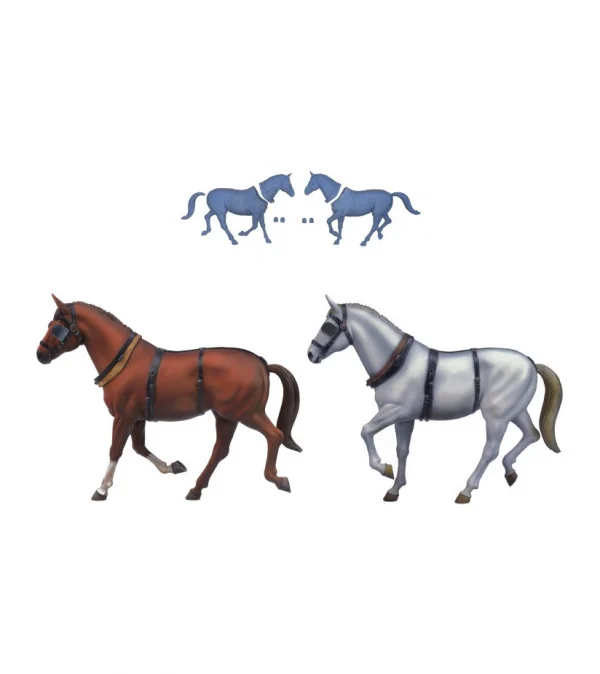 Set of 2 Wild West 1:12 Stagecoach Horses for AL20345 — image 4 of 11