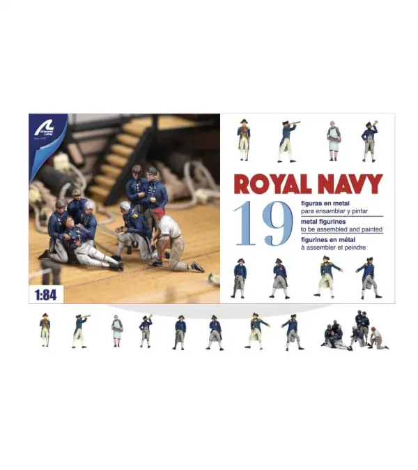 1:84 Royal Navy Officers - Set of 19 die cast figurines — image 1 of 7