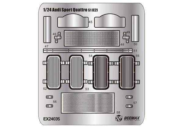 Etching detail parts: Audi S1 E2 Montecarlo Rally 1985 #2