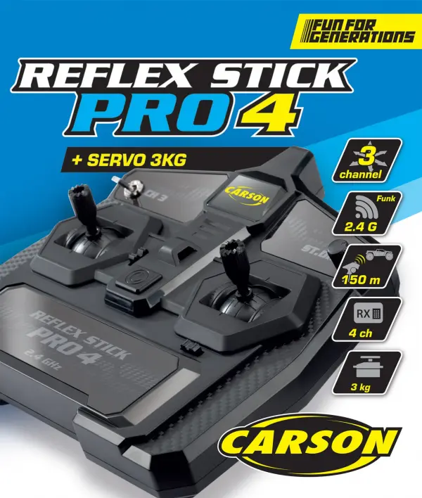 Carson 3 Channel 3K Reflex Stick Pro 4 Transmitter with Receiver — image 2 of 2