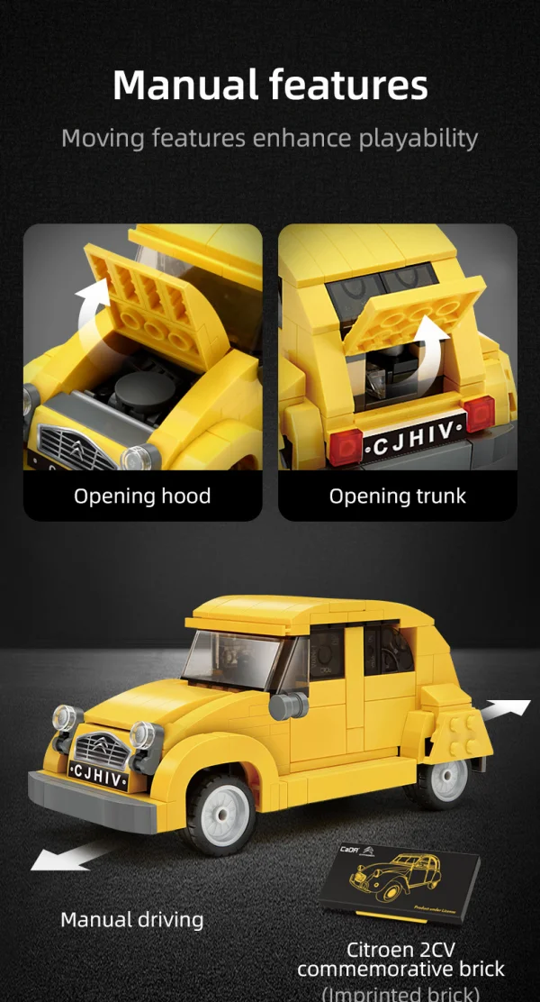 1:24 Citroen 2CV retro car - 298pcs — image 2 of 12