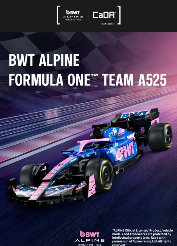 1:24 BWT Alpine F1 Team A525 Racing Car - 300 pcs