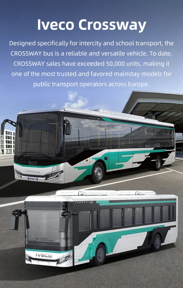 1:43 Iveco Crossway Bus - 832 pcs — image 6 of 13