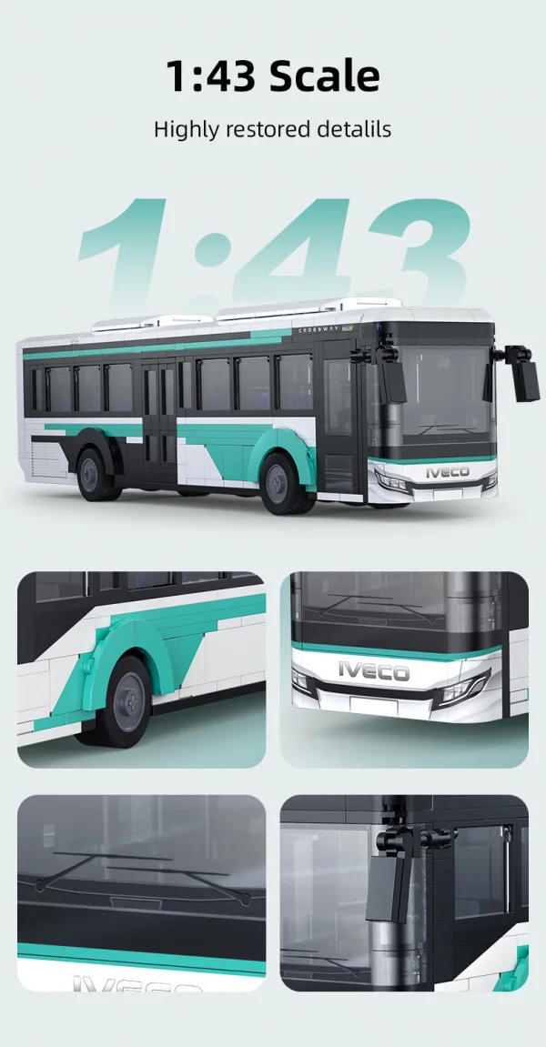 1:43 Iveco Crossway Bus - 832 pcs — image 5 of 13