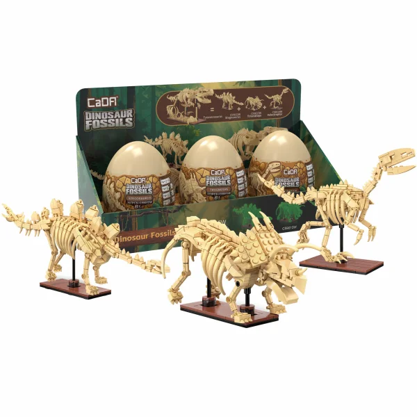Tray of 3 Dinosaur Eggs with Stegosaurus - Triceratops & Velociraptor &mdash; image 5 of 10