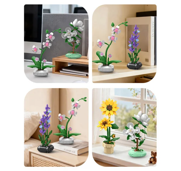 Lavender Building Block Planter - 205 pcs