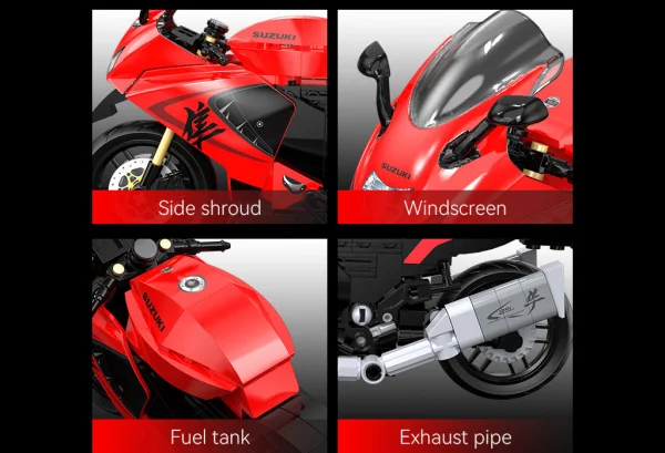 1:12 Suzuki Hayabusa Motorbike - 299 pcs — image 3 of 10