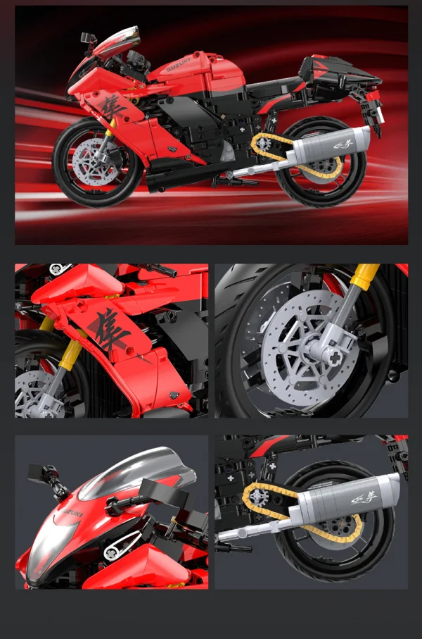 1:6 Suzuki Hayabusa Motorbike - 1043 pcs — image 5 of 12