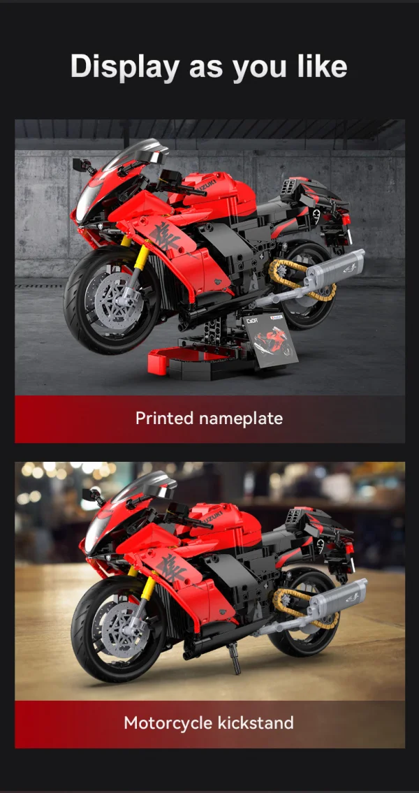 1:6 Suzuki Hayabusa Motorbike - 1043 pcs — image 12 of 12