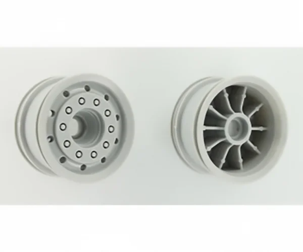 Tamiya Front Wheel Wide Silver (2)