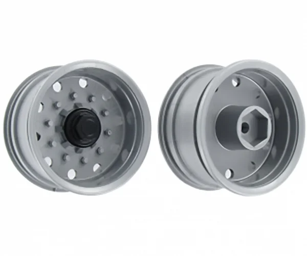 Tamiya Front Wheel Tyre Wide Silver (2)