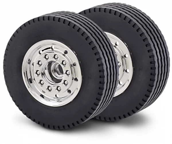Tamiya Front Wheel Wide Chrome (2)