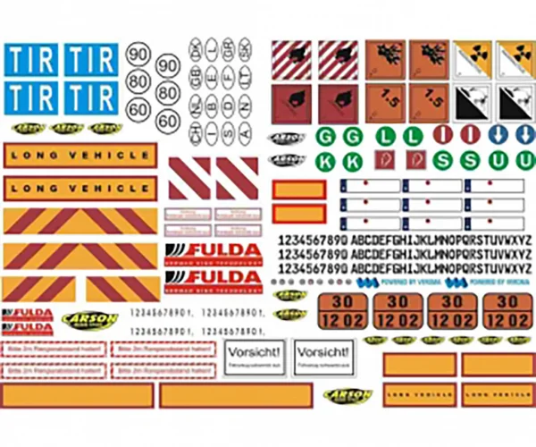 Tamiya Truck Caution Sign Sticker Sheet — image 2 of 2