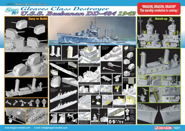 U.S.S. Buchanan DD-484 Gleaves Class Destroyer 1942