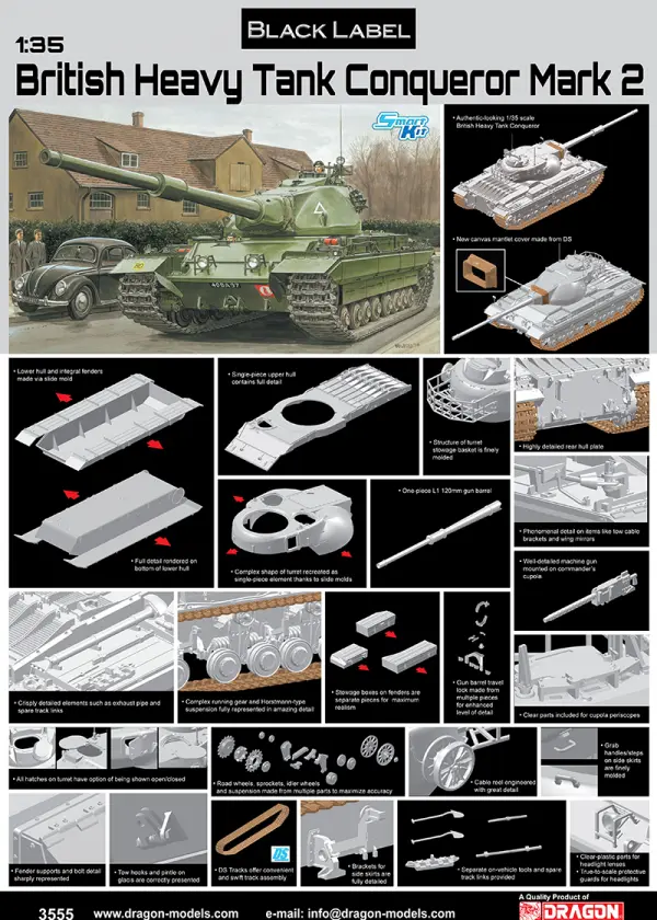 Dragon 1/35 British Heavy Tank Conqueror &mdash; image 13 of 16