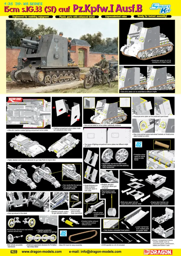 DRAGON 1/35 15cm s.IG33 (sf) auf Pz.Kpfw &mdash; image 3 of 3